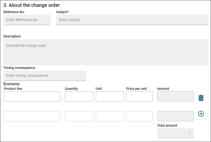 Create a change order